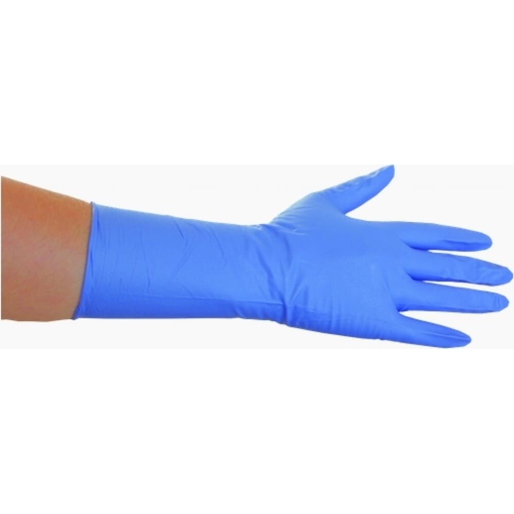 Нитриловые перчатки EcoLat Long Cuff