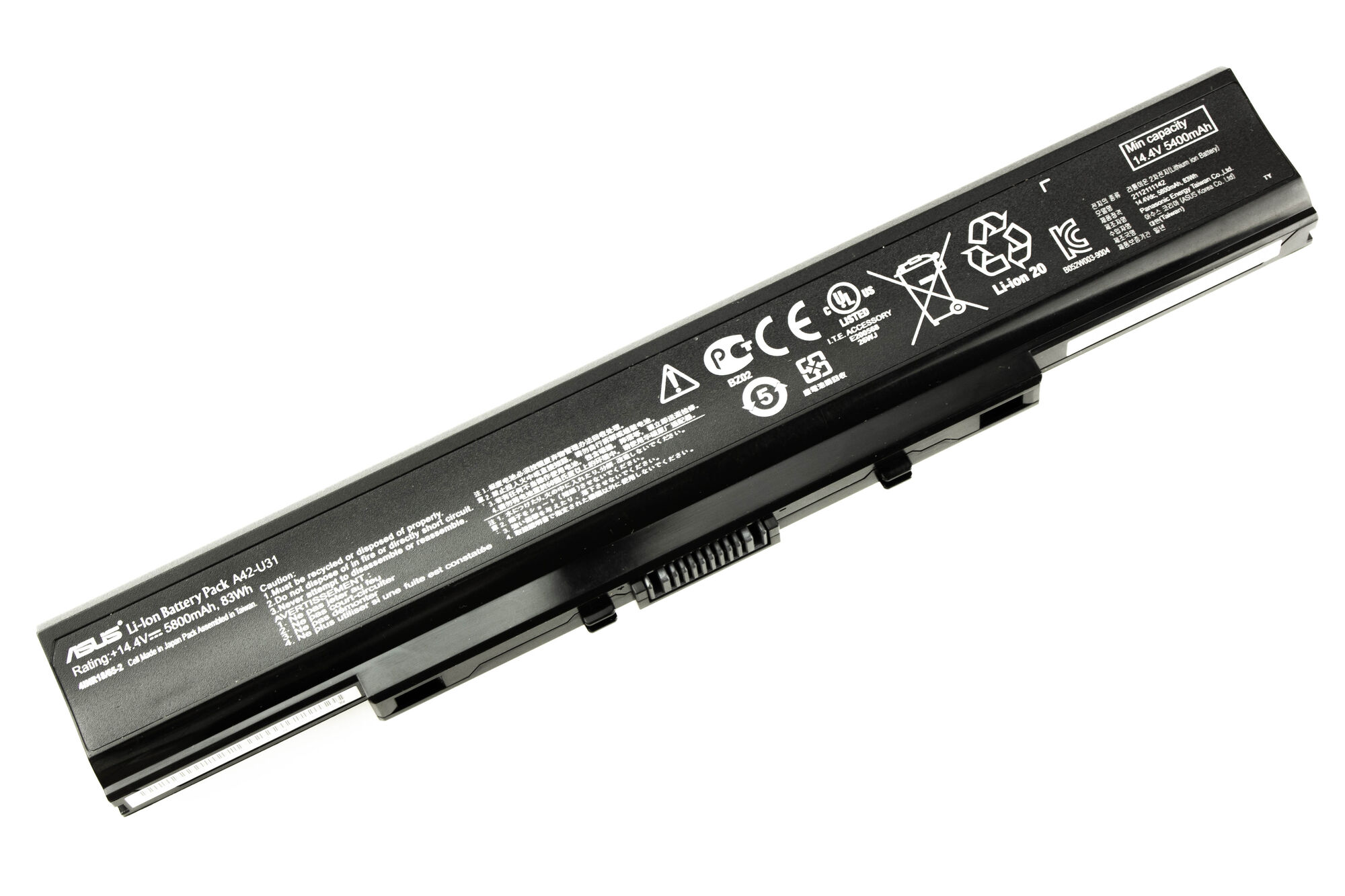 Аккумулятор для Asus U31 U41 (14.4V 5200mAh) p/n: A42-U31 A32-U31