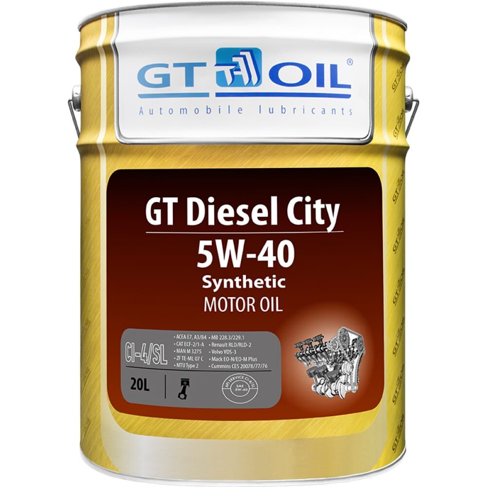 Масло GT OIL Diesel City SAE 5W-40 API CI-4/SL