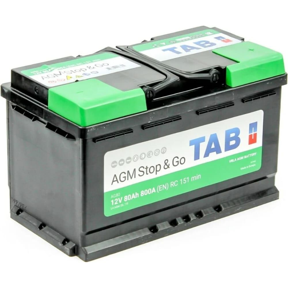 Аккумуляторная батарея TAB AGM Stop&Go 6СТ-80.0