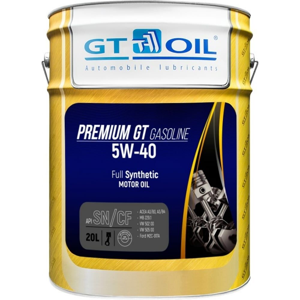 Масло GT OIL SAE 5W-40 API SN/CF Premium GT Gasoline