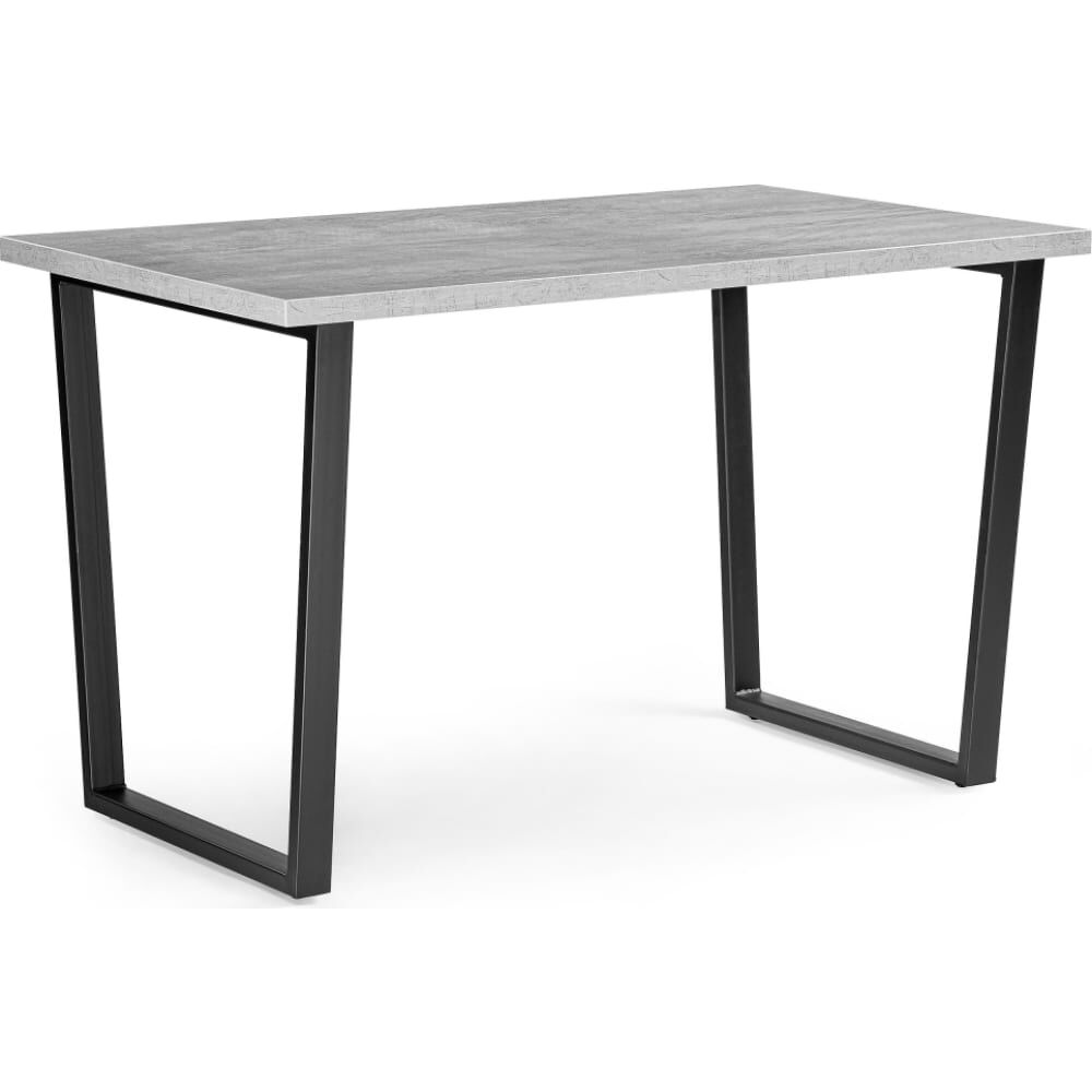 Деревянный стол Woodville Лота Лофт 140 25 мм черный матовый / бетон