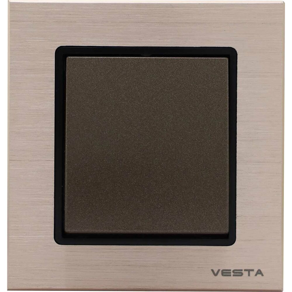 Одноклавишный выключатель Vesta Electric Exclusive Champagne Metallic