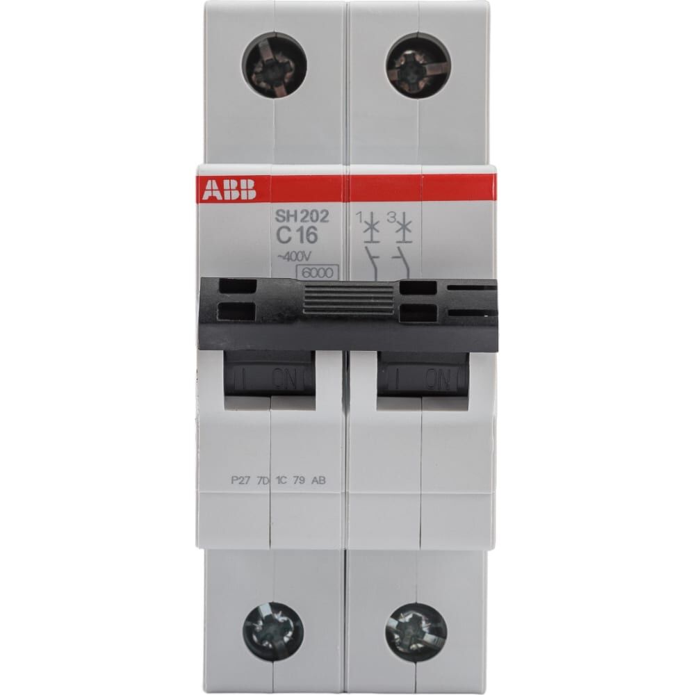 Автоматический выключатель ABB 2-полюсной sh202 c 16 2CDS212001R0164
