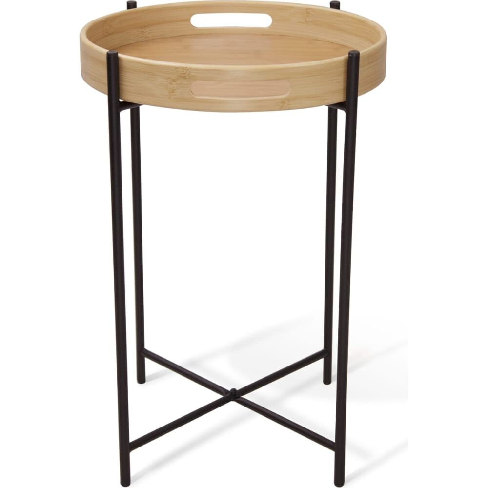 Кофейный столик Мебелик SHT-CT30 черный муар/прозрачный лак 8344