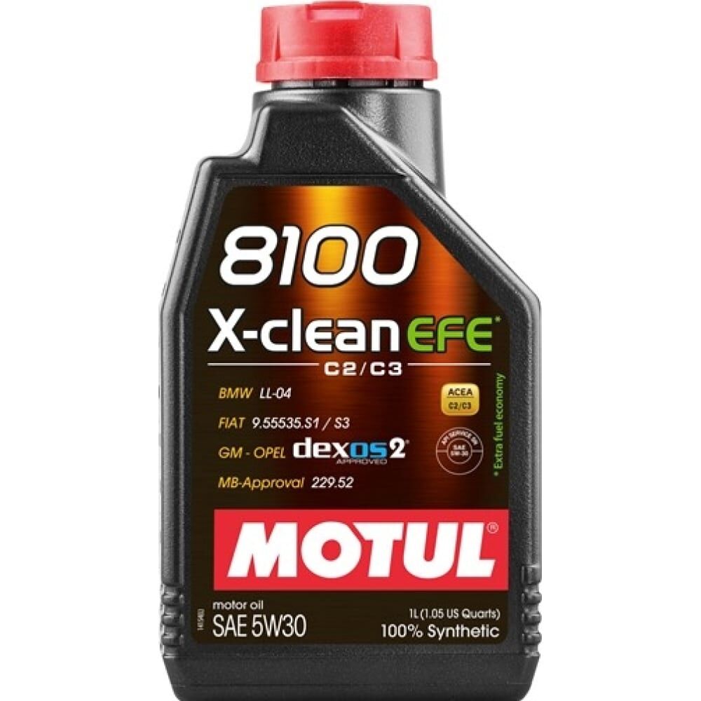 Моторное масло MOTUL 8100 X-сlean EFE синтетическое, 5W30, 1 л 111687