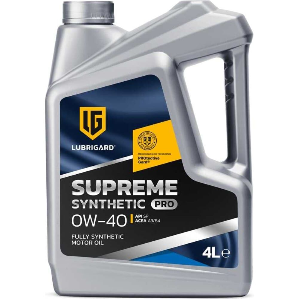Моторное масло lubrigard supreme synthetic pro 0w-40 LGPSPMS040CH16 LUBRIGARD