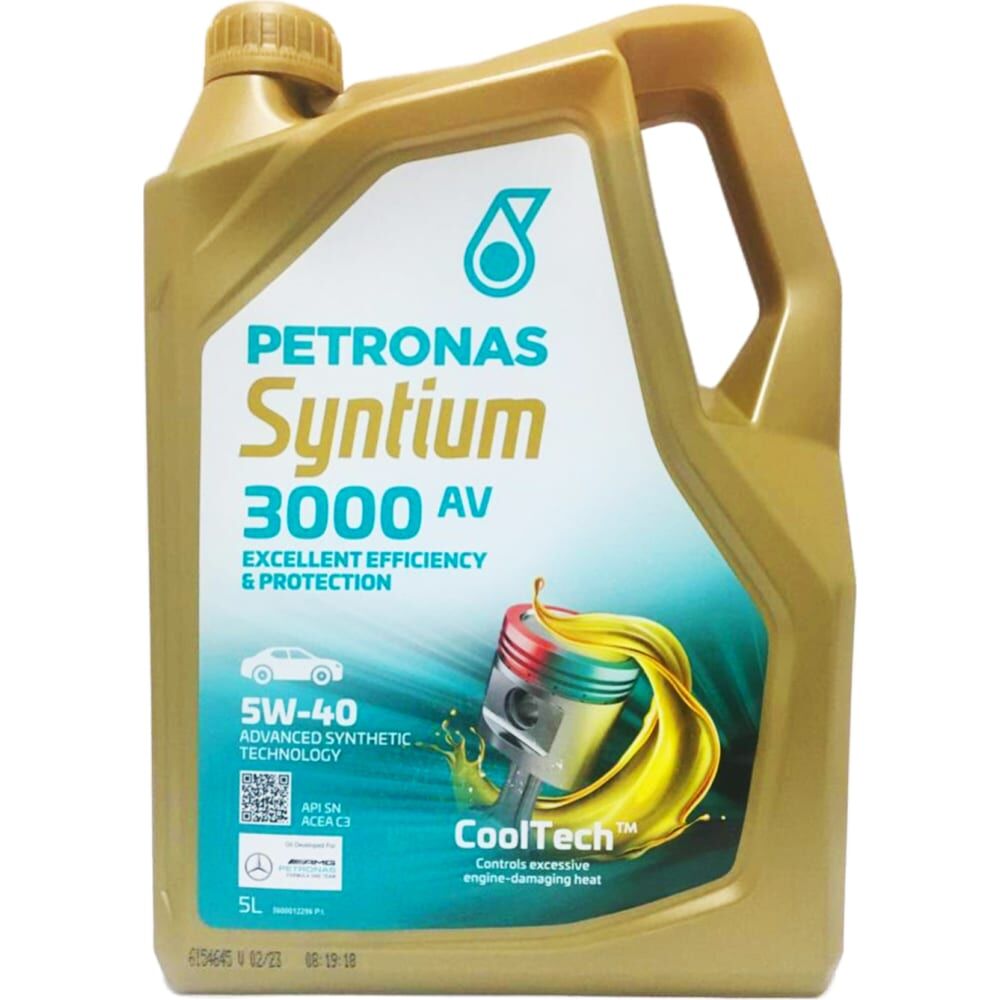 Моторное масло PetronasSYNTIUM 3000 AV синт. 5W40, 5л/4, API SN, ACEA C3, VW 502.00/505.00/505.01, MB-Approval 229.51, P