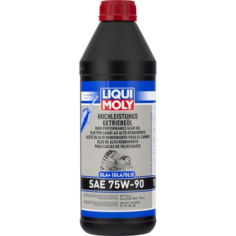 Трансмиссионное масло LIQUI MOLY Hochleistungs-Getrieb синтетическое, 75W-90, GL-4+ ,1 л 4434