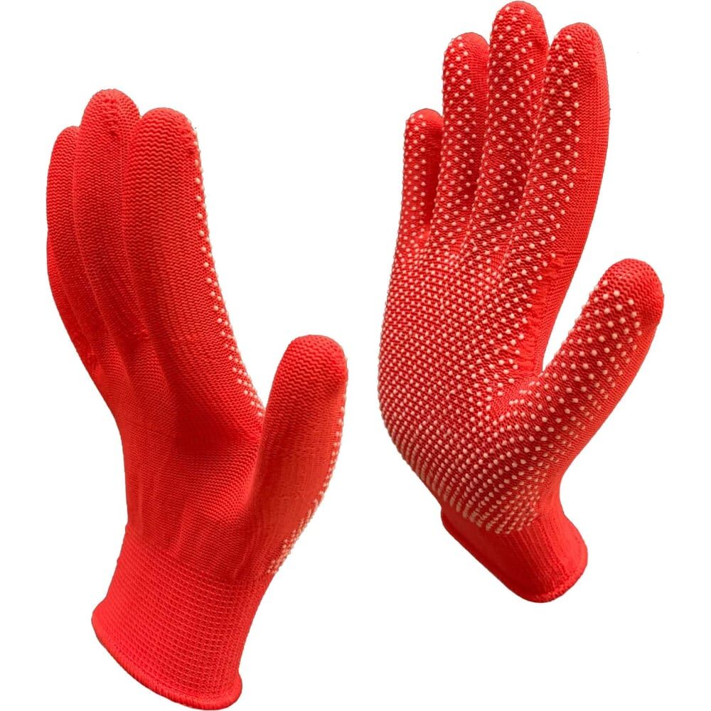Рабочие нейлоновые перчатки с ПВХ-покрытием Master-Pro МИКРОТАЧ красные, 20 пар 2513-NPVC-RED-S-20 Master-Pro®