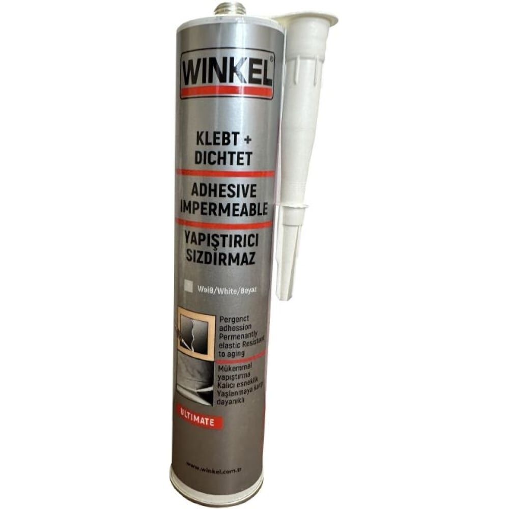 Полиуретановый клей-герметик для швов WINKEL белый, impermeable adhesive, 300 мл W160261B