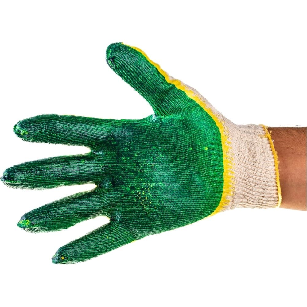 Перчатки INTERFIX ЛЮКС с двойным латексным обливом, 13 класс, зеленые, 300шт 30771