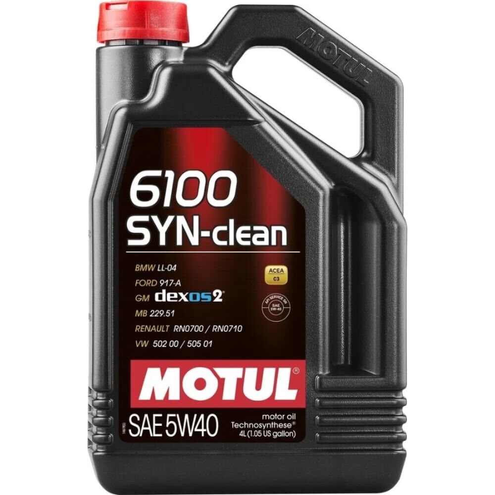 Моторное масло MOTUL 6100 SYN-CLEAN 5W40, 4 л 111863