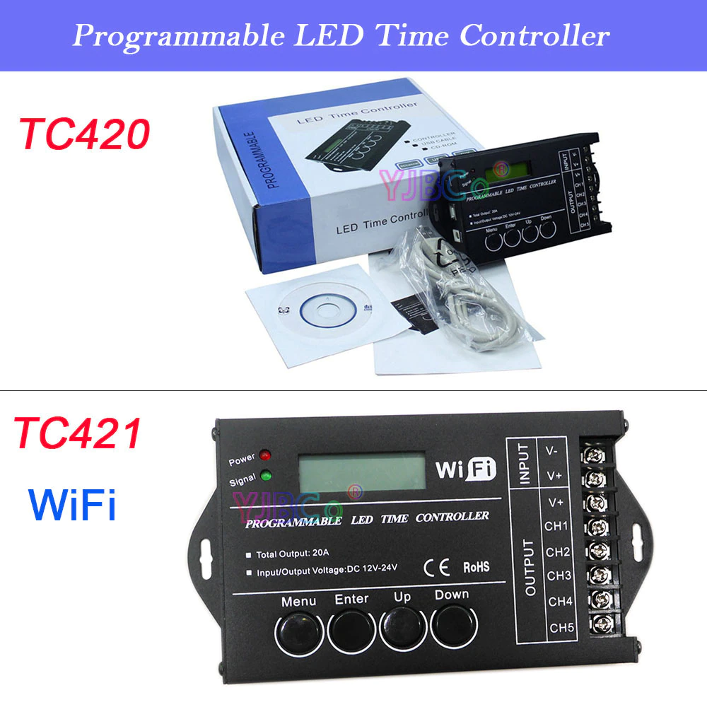 Программируемый контроллер TC420 TC421, 12 В, 24 В DC, Wi-Fi, 5 каналов, 20 А
