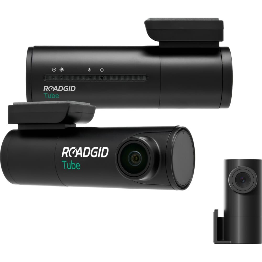 Видеорегистратор ROADGID Tube 4К 2CH с камерой заднего вида, Wi-Fi и GPS 1049611