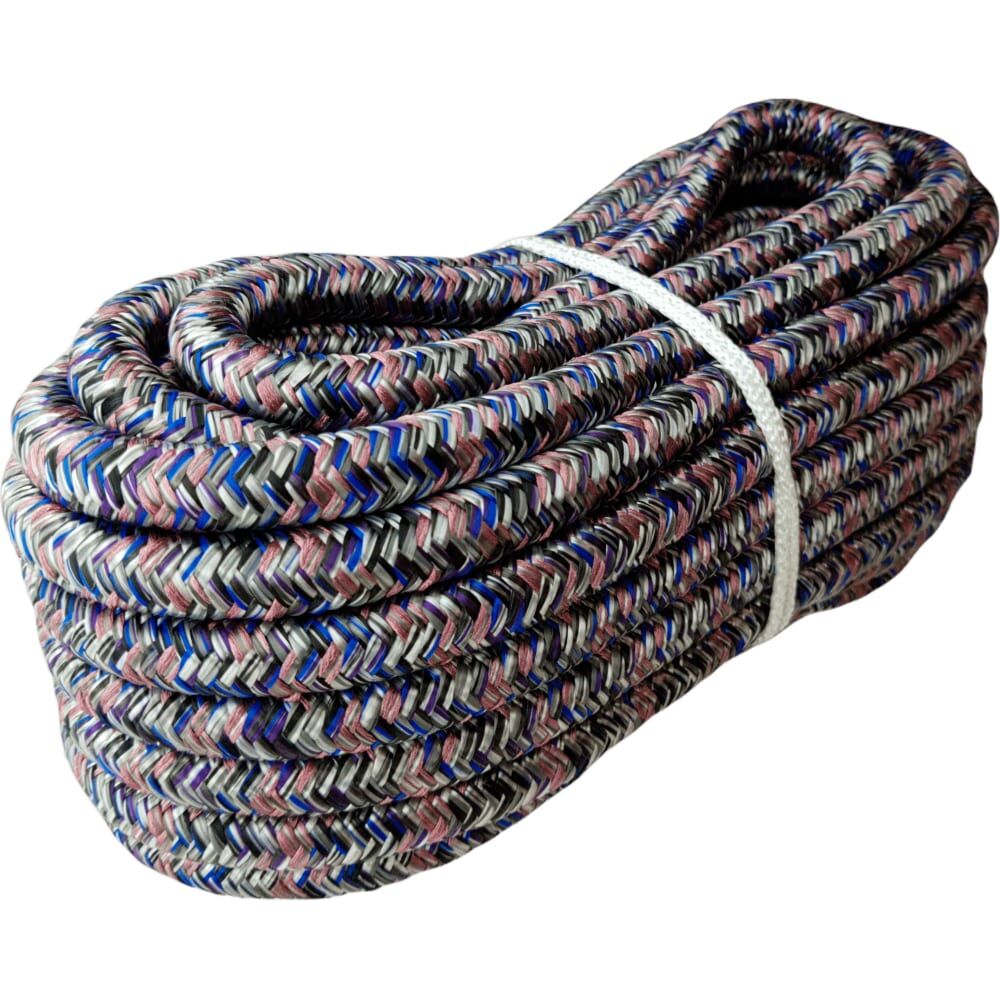 Полипропиленовый плетеный шнур с сердечником truEnergy 16 мм, цветной, шайба, 15 м 12070