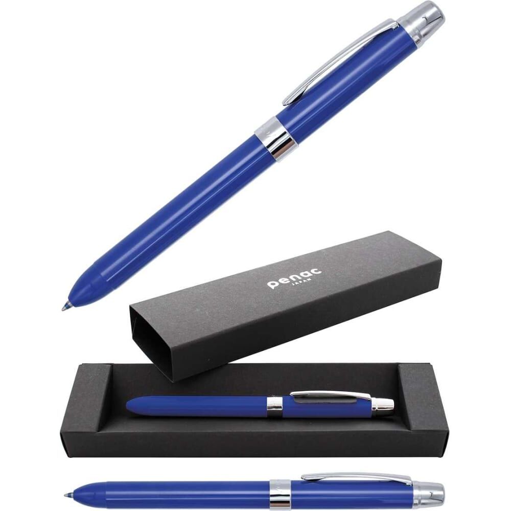 Многофункциональная ручка Penac ele-001 opaque: 2 стержня синего и красного цветов 0,7 мм + механический карандаш 0,5мм