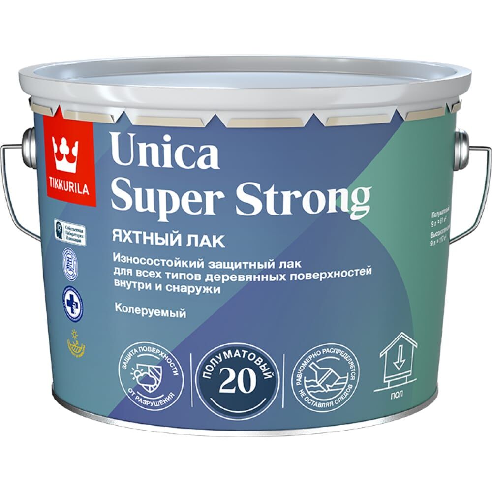 Универсальный лак Tikkurila UNICA SUPER STRONG EP п/мат 9л 700014013
