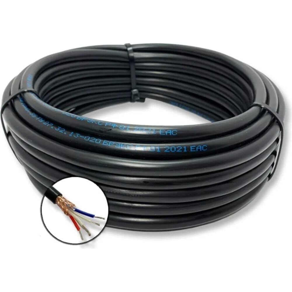Монтажный кабель ПРОВОДНИК МКЭШнг(A)-LS 4x0.75 мм2, 100м OZ434862L100