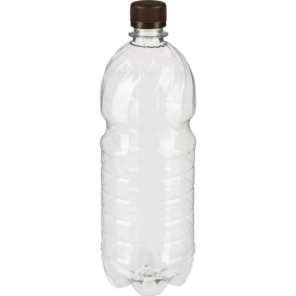 Бутылка ООО Комус проз., с крышкой, 1 л, ПЭТ, d-28 мм, BPF, узкое горло, уп. 100 шт. 1594028