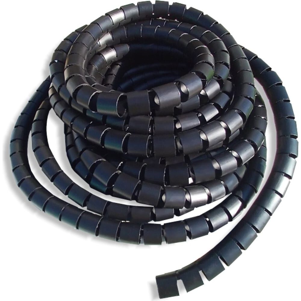 Спиральный защитный рукав PARLMU LXQ 16-1-k5 полиэтилен, размер 16, цвет черный, длина 5 м PR4800300-5