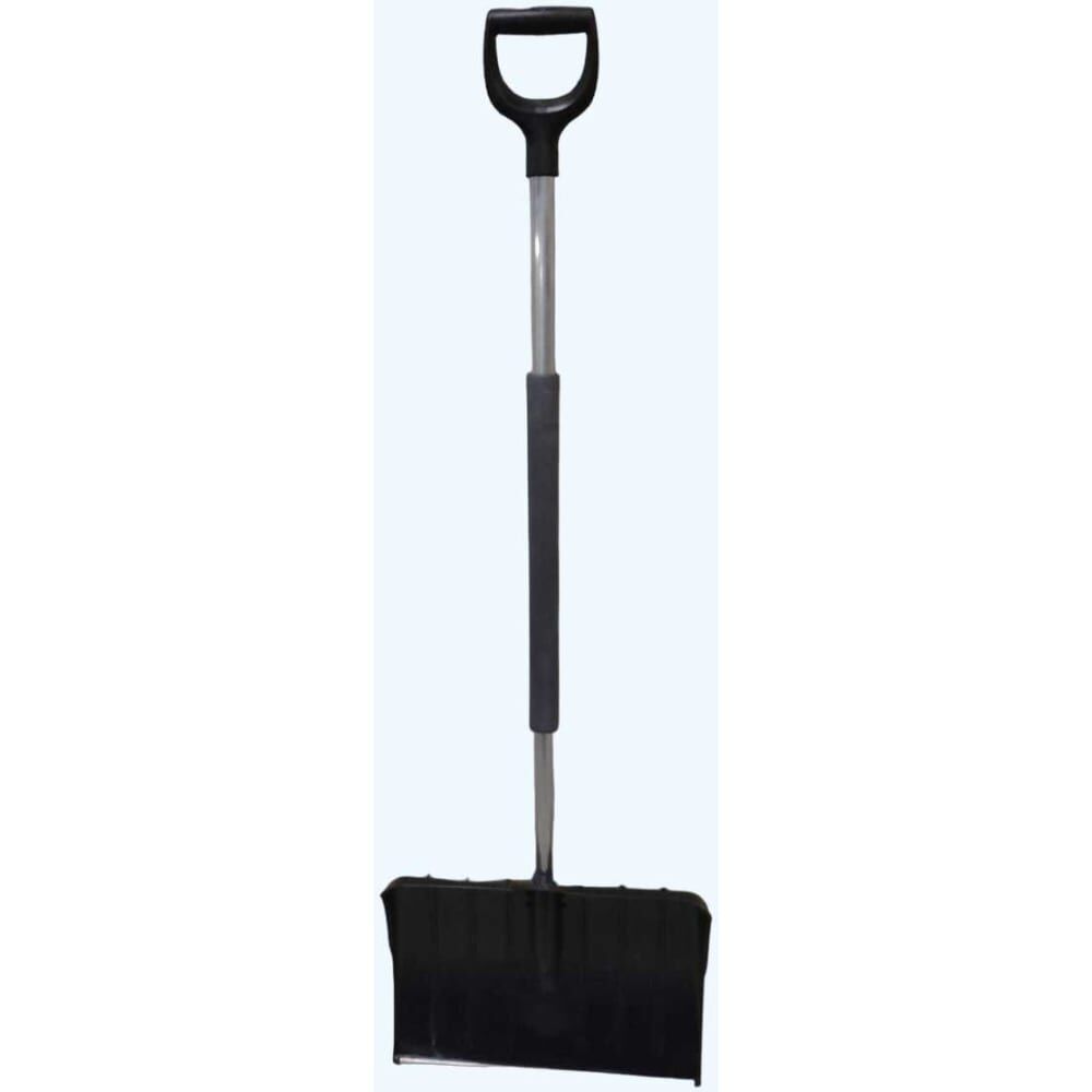 Снеговая лопата-скрепер LWI Атлет с длинным черенком, 520x375мм, черная LWI-Л30
