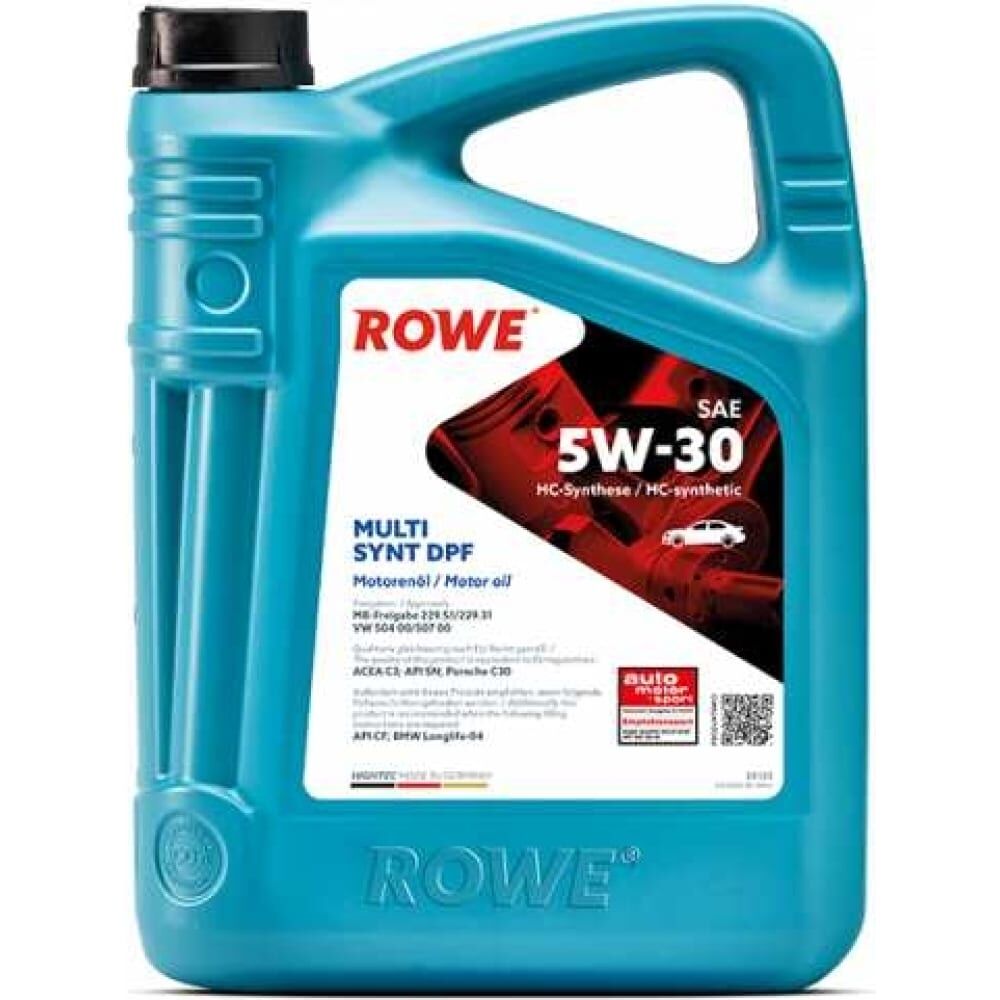 Моторное масло для легкового транспорта ROWE HIGHTEC MULTI SYNT DPF SAE 5W-30 20125-0040-99 Rowe