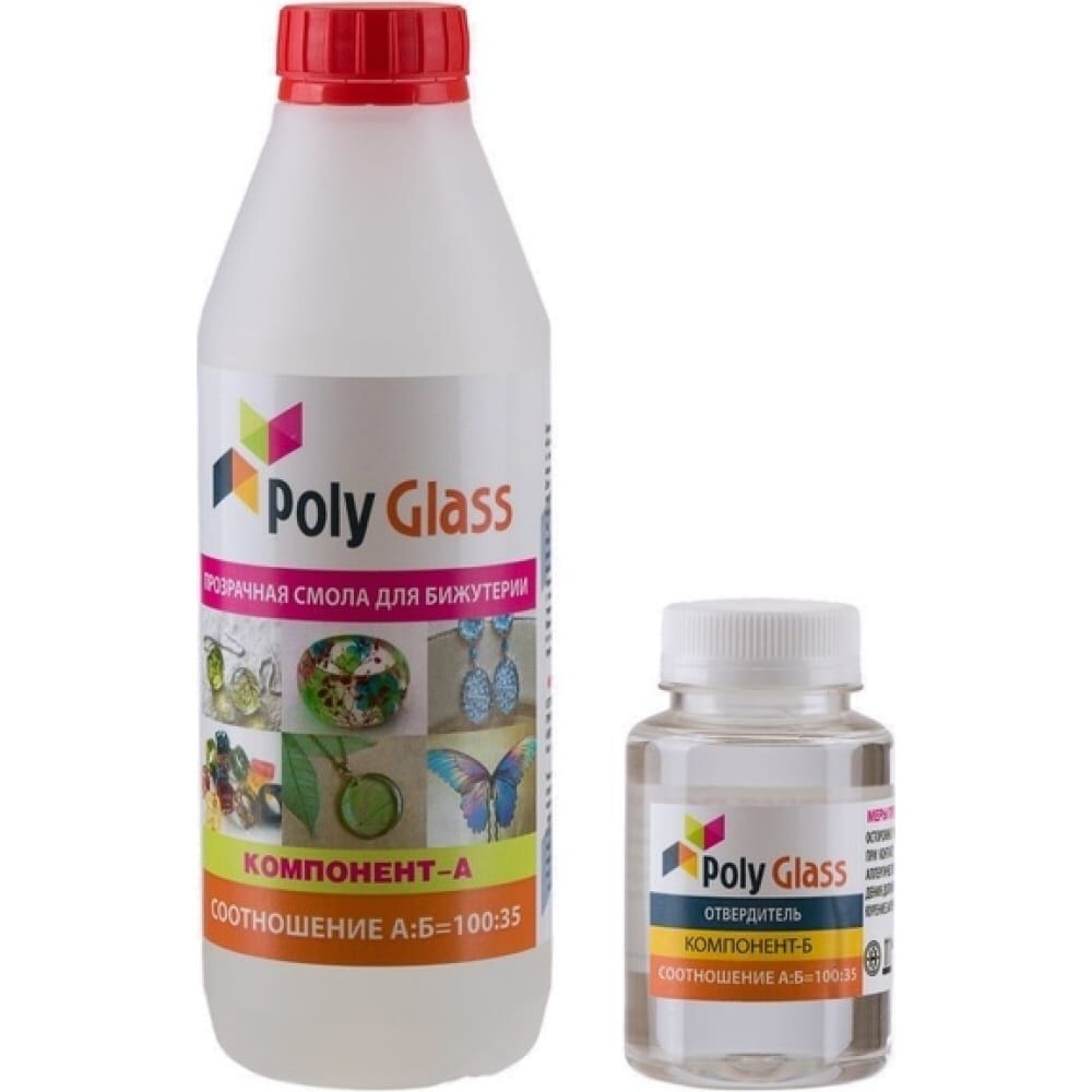 Прозрачная эпоксидная смола Poly max Poly Glass 580 г, для бижутерии PG0.580