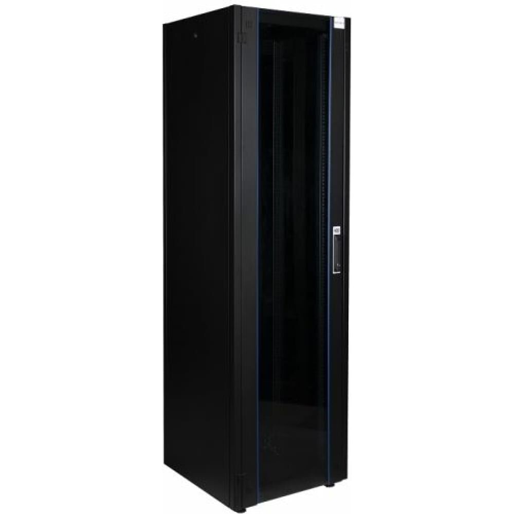 Напольный шкаф DATAREX 19 дюймов 42u 600x600 передняя дверь стекло, задняя стенка металл, черный DR-700501
