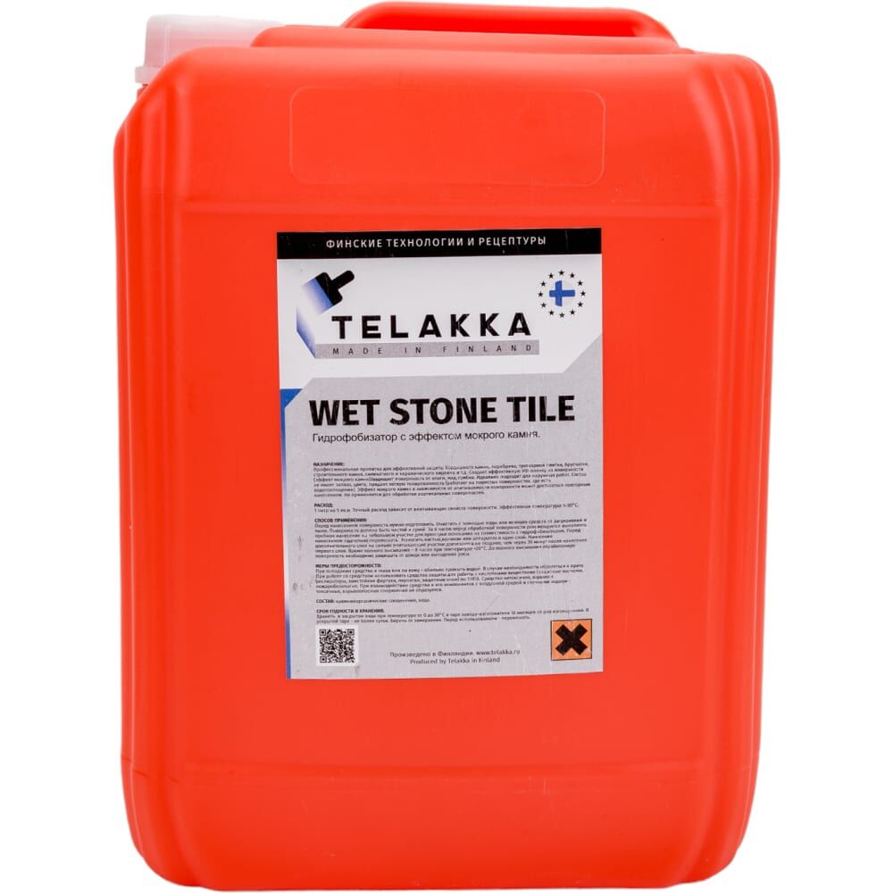 Пропитка с эффектом мокрого камня Telakka GIDROFOB WET STONE TILE 10 л 4631160697869