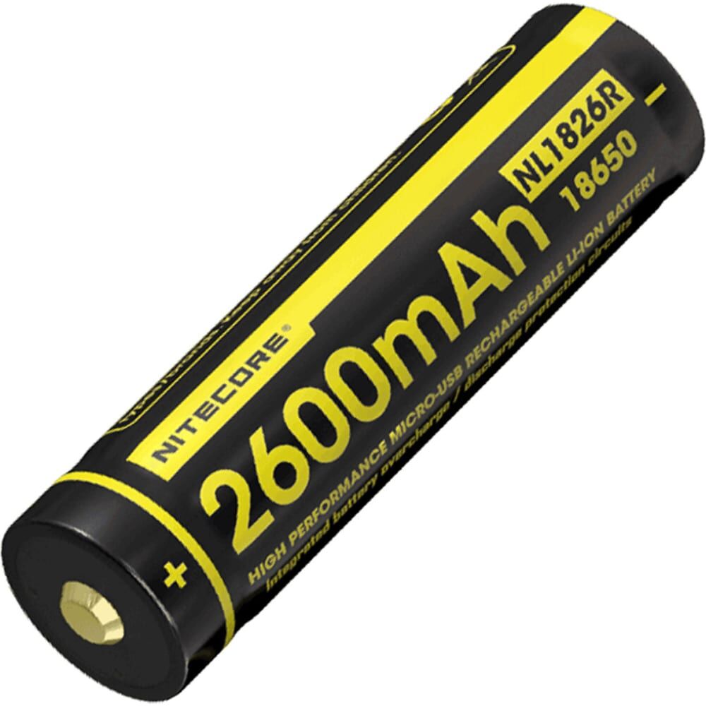 Аккумуляторная батарея Nitecore емкость 2600, тип 18650 NL1826R