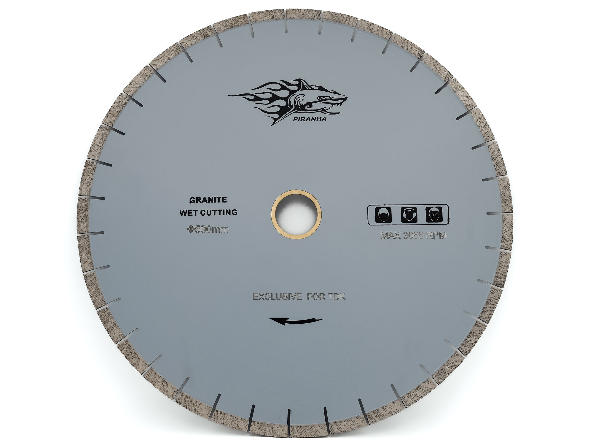 Отрезной диск по граниту Пиранья D 500 мм, 50/60 мм Х 4,2 мм Х 15 мм (бесшумный)