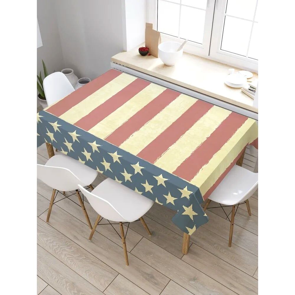 Скатерть прямоугольная из сатена JOYARTY Фрагмент флага Америки tc_5950_120x145