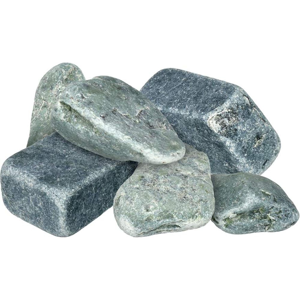 Камень Банные Штучки Нефрит, обвалованный, средняя фракция 70-140 мм, в коробке 10 кг 33721 Банные штучки