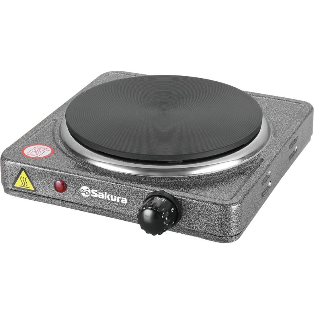 Электроплитка SAKURA ПЭ-09 1500 Вт, 185 мм, 1 конфорка, диск, графит РТ-00068504 Sakura