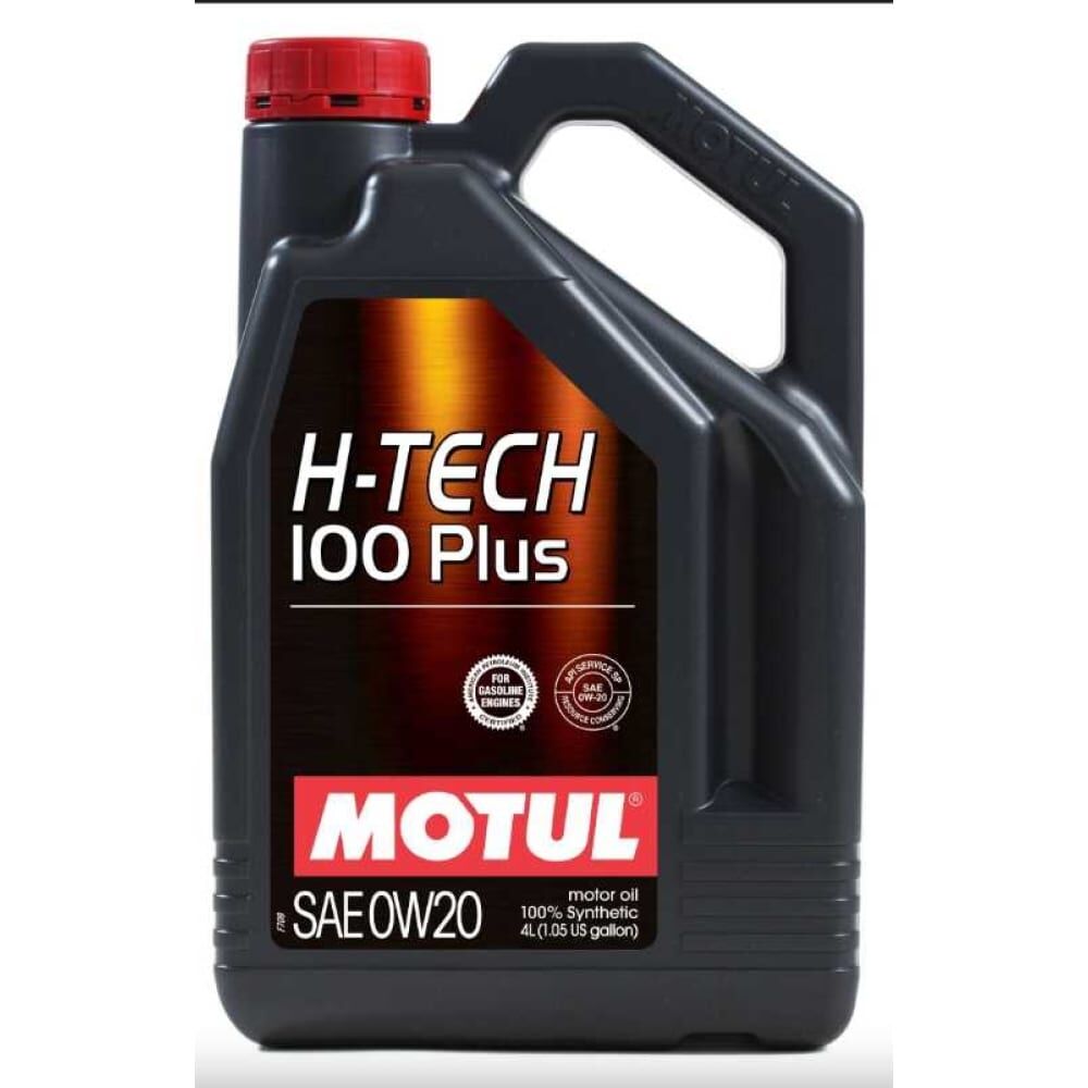 Синтетическое моторное масло MOTUL H-TECH 100 PLUS 0W20 SP 4 л 112144
