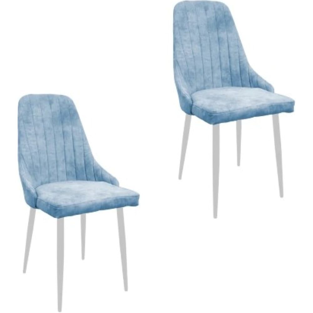 Комплект стульев ООО Макс Мастер МИЛАН Классика белый, голубой 2 шт 14020153