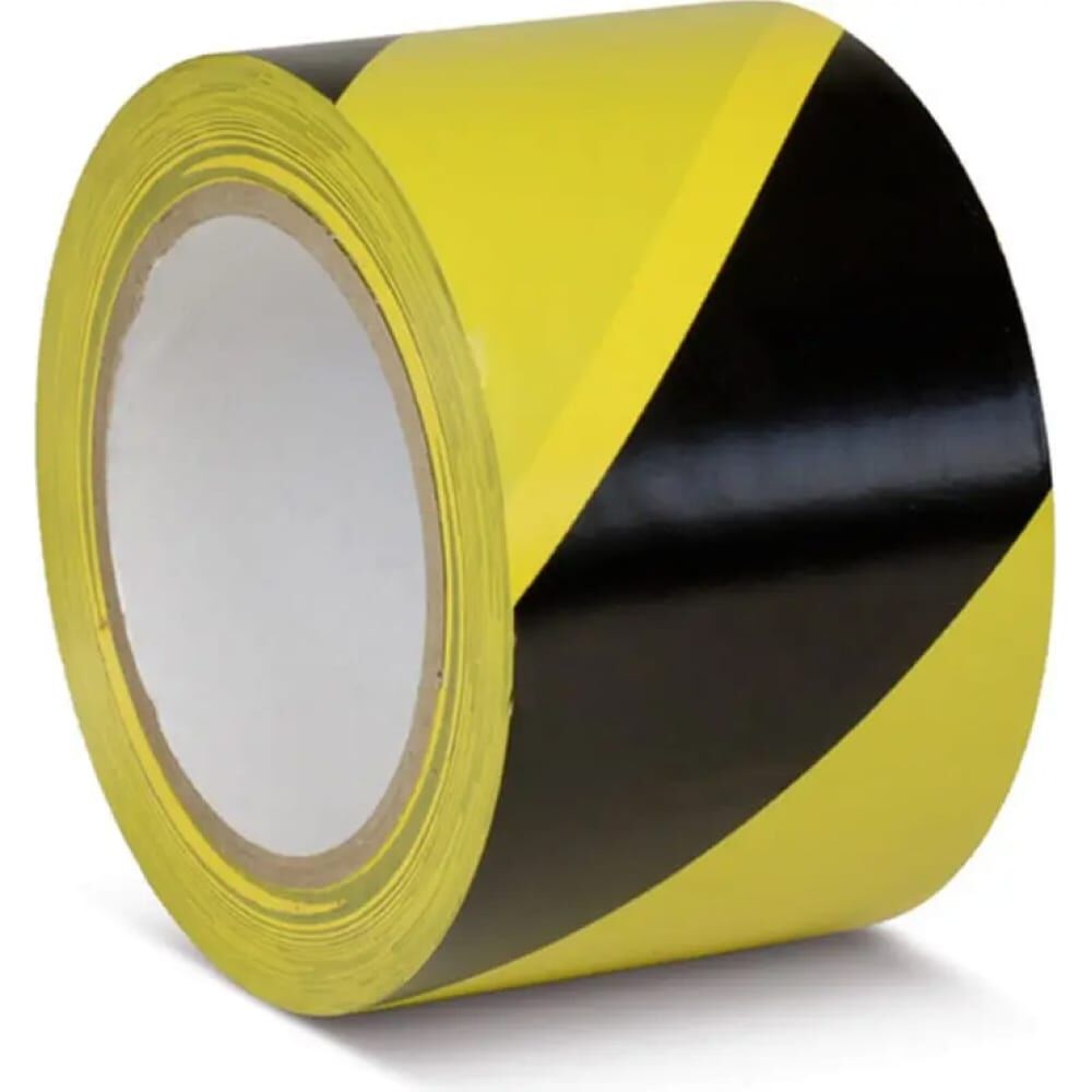 Лента для разметки самоклеящаяся Vell длина 33 м, ширина 100 мм, желто-черная, 0.15 мм, ПВХ (Standart) 301596