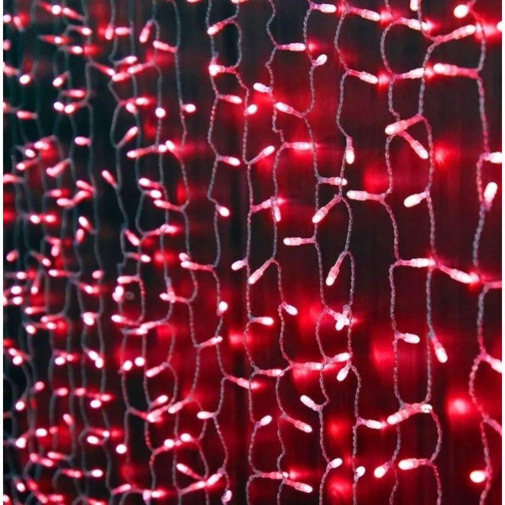 Световой занавес SHLights 925 LED красных, 2.5x3м, уличная, OLDCL925-TR-E