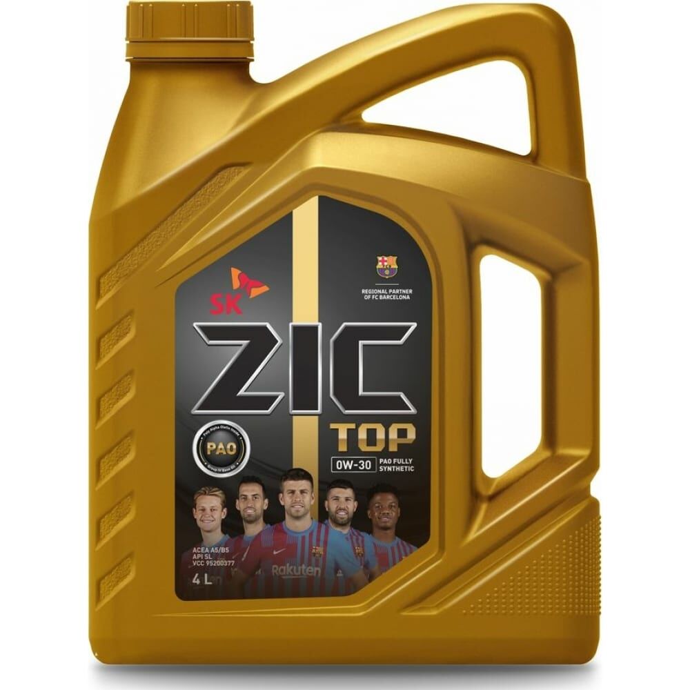 Моторное масло ZIC TOP 0W-30, 4 л 162680 zic