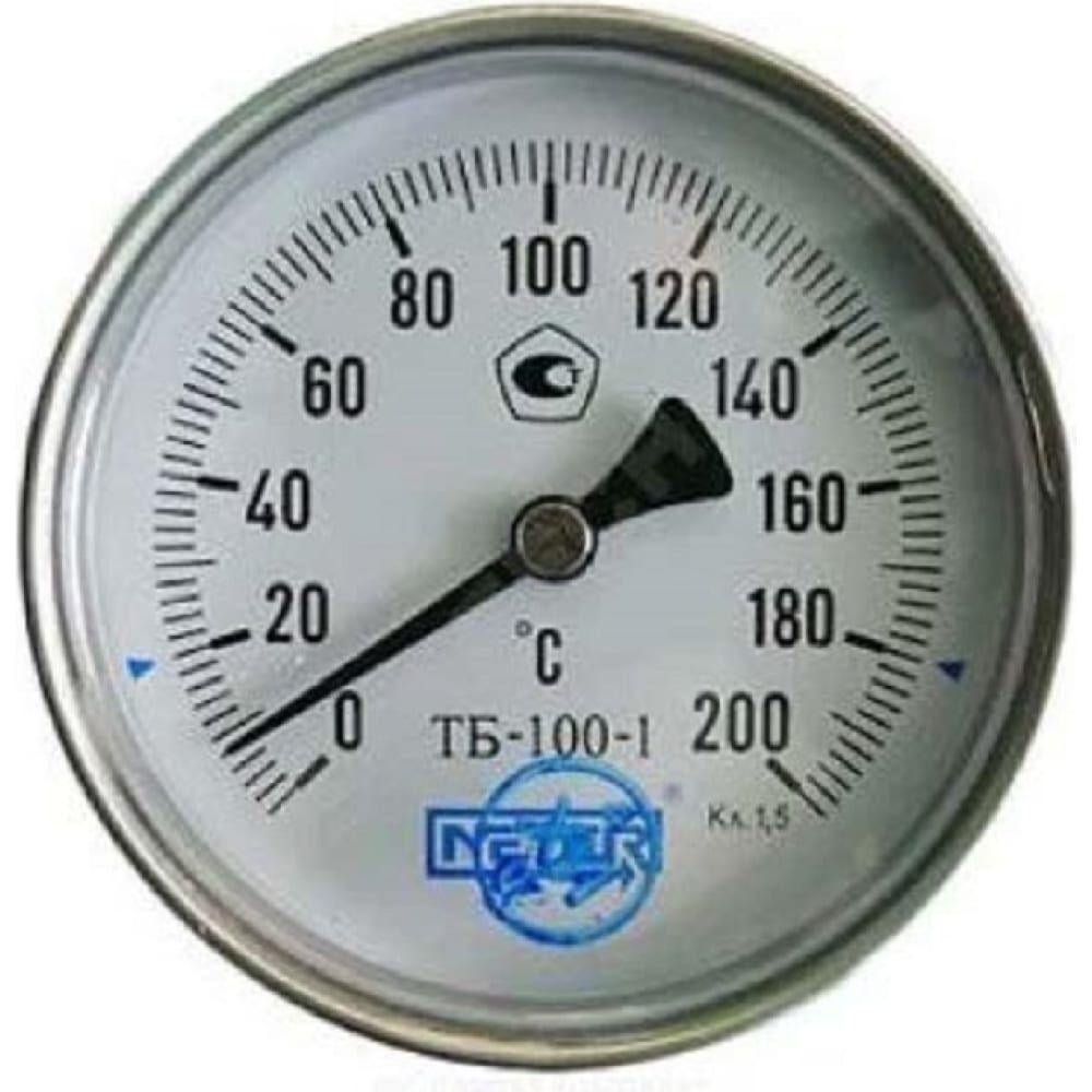 Термометр МЕТЕР ТБ-100-1 T = 0..160 С, L= 60 мм кл.1,5 (с латун.гильзой G1/2) 2540