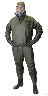 Костюм Л1 ПВХ химзащитный: куртка, полукомбинезон, перчатки, галоши #1