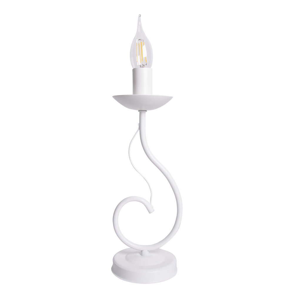 40330 Настольный светильник белый с лампочкой (1шт)
