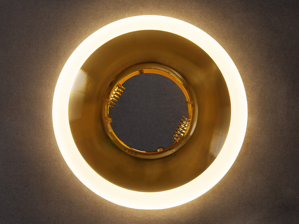Встраиваемый светильник GLX-GP-8112-3W-GO+Диодная подсветка (1шт)