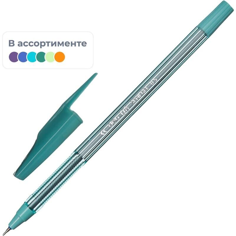Ручка шариковая неавтоматическая Deli Think синяя (толщина линии 0.5 мм, EQ8-C)