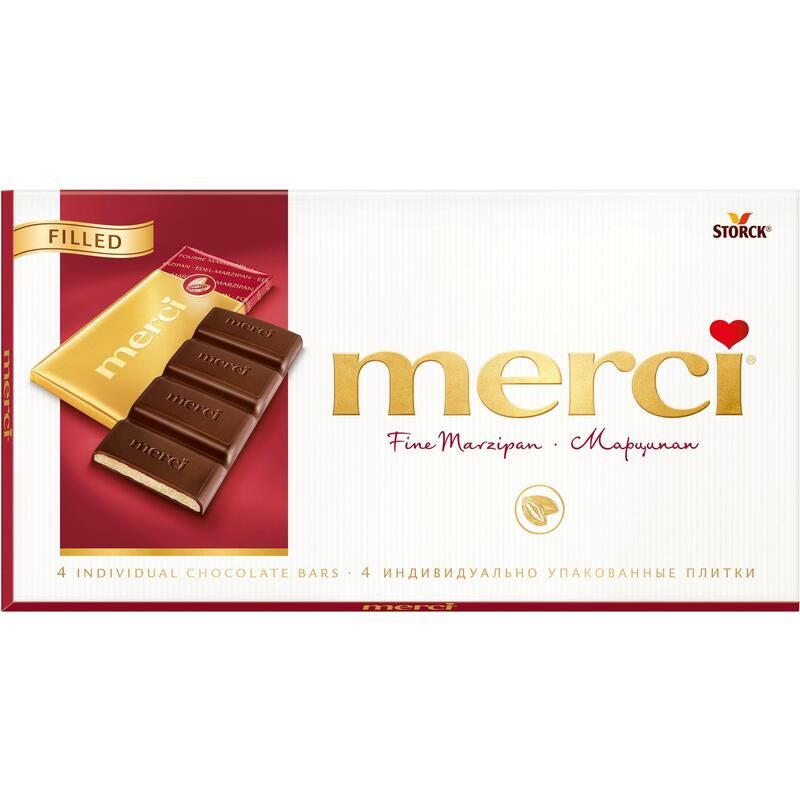 Шоколад Merci темный Марципан 112 г