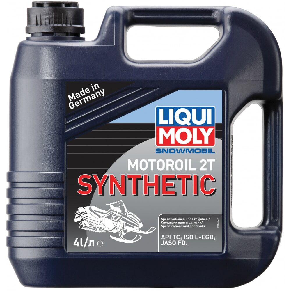 Синтетическое моторное масло 4T для снегоходов LIQUI MOLY Snowmobil Motoroil 2T Synthetic TC 4л 2246