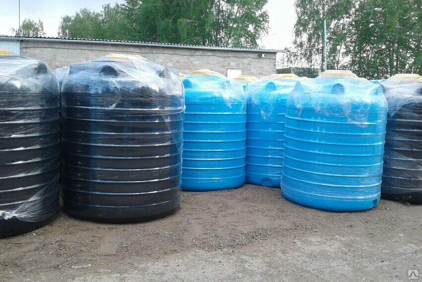 Емкость пластиковая цилиндрическая 2000 литров для водоснабжения и полива 14