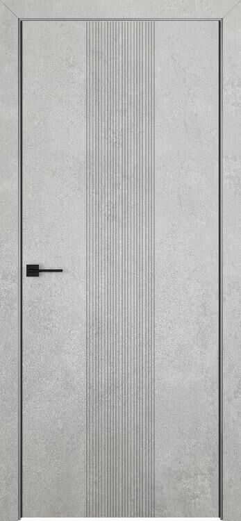 Межкомнатная дверь экошпон, серия Loft Verda, Лайн-2 AL кромка с 2-х сторон