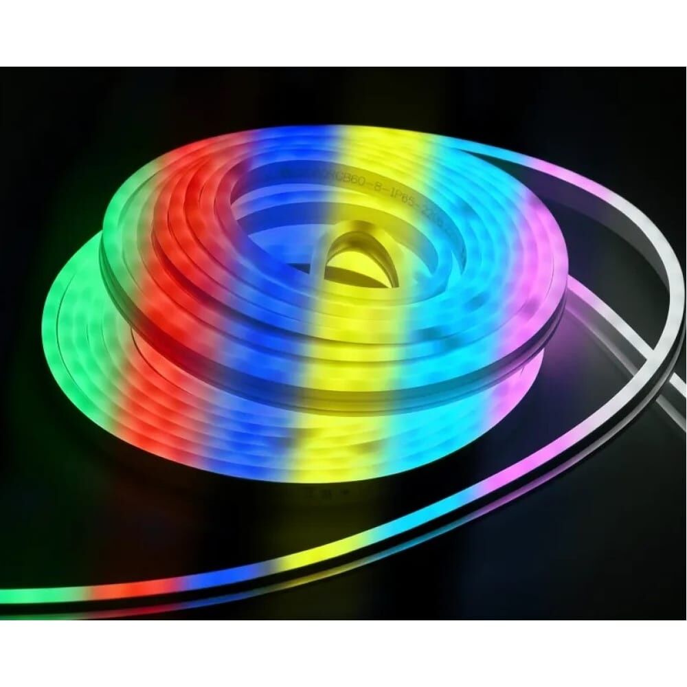 Комплект светодиодной подсветки "неон" IEK (лента led 10м lsr5-5050rgb60-8-ip65-220в + драйвер) LSR5-RGB-060-65-2-10-S0